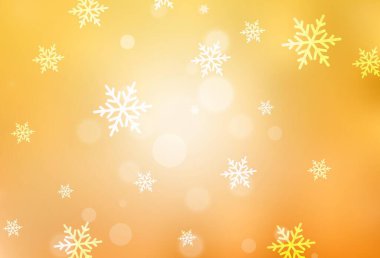 Açık sarı vektör arkaplanı tatil tarzında. Noel tarzında renkli bir tasarım ve eğilim. Harfler ve tipografi için şablon.