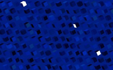 Çokgen biçiminde koyu mavi vektör arkaplanı. Soyut stil ve dikdörtgenlerle dekoratif tasarım. İş ilanınız için akıllı tasarım.