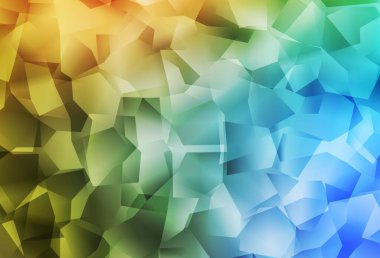 Açık mavi, sarı vektör düşük polyester arka plan. Üçgenli renkli soyut çizimler. Bir markanın arkaplanı için desen.