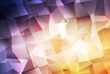 Açık pembe, sarı vektör soyut mozaik desen. Üçgenli renkli soyut çizimler. İş tasarımınız için yepyeni bir tarz.