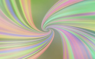 Açık yeşil çizgili vektör şablonu. Kavisli çizgilerden oluşan parlak bir illüstrasyon. İş tasarımınız için soyut biçim.