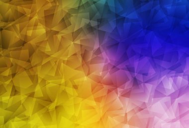 Koyu pembe, sarı vektör soyut çokgen şablon. Gradyanı olan zarif parlak çokgen çizimi. Broşürünüz için yepyeni bir tasarım..