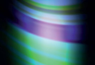 Koyu mavi, yeşil vektör parlak deseni bulanıklaştırdı. Yaratıcı illüstrasyon, yarım tonlu ve eğimli. Tasarımlar için arka plan.