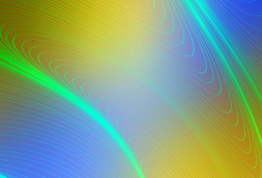 Açık mavi, sarı vektör arkaplanı ve çizgi çizgileri. Soyut tarzda gradyan çizgilerle akıllı illüstrasyon. İş tasarımınız için şablon.