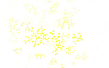 Açık yeşil, yapay zeka yapısına sahip sarı vektör şablonu. Yapay zeka bağlantılarıyla basit bir şekilde renkli tasarım. Bilim için desen, geleceksel tasarımlar..