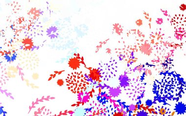 Açık mavi, sarı vektör karalama arkaplanı çiçekler, güller. Beyaz arka planda doğal bir çiçek. Duvar kağıtları, boyama kitapları için desen.