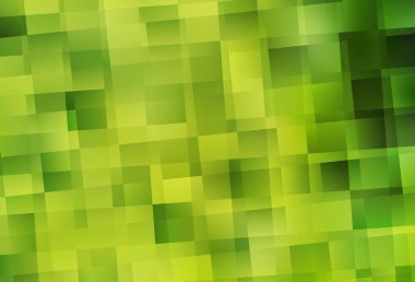 Açık yeşil, dikdörtgen biçiminde sarı vektör dokusu. Dikdörtgenleri ve kareleri olan güzel bir çizim. Web siteleri için şablon kullanılabilir.