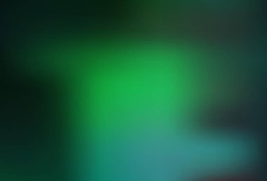 Açık yeşil vektör bulanık desen. Gradyan tasarımlı, soyut, ışıltılı çizimler. Çalışmalarınız için akıllı tasarım.