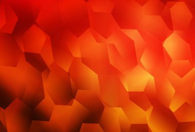 Altıgen kümeli açık kırmızı vektör arkaplanı. Renkli altıgenli bir resim seti. Reklamlar, broşürler için desen.