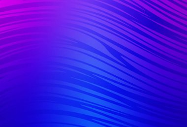 Açık Pembe, eğri çizgileri olan mavi vektör arkaplan. Basit eğri biçiminde parlak renkli bir illüstrasyon. Marka kitabı için şık bir desen.