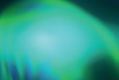 Açık yeşil vektör parlak şablonu bulanıklaştırdı. Gradyan tasarımlı, soyut, ışıltılı çizimler. İşiniz için en iyi bulanık tasarım..