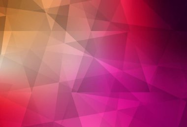 Açık pembe, sarı vektör düşük polimerli doku. Origami tarzında gradyan ile geometrik çizim. İşiniz için en iyi üçgen tasarım.