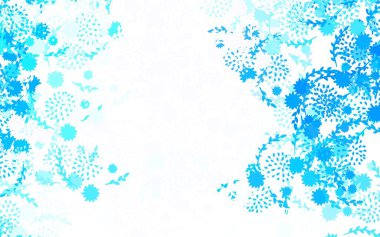 Origami tarzında çiçek desenli hafif Mavili vektör soyut deseni. Web ve broşürler için elle boyanmış tasarım.