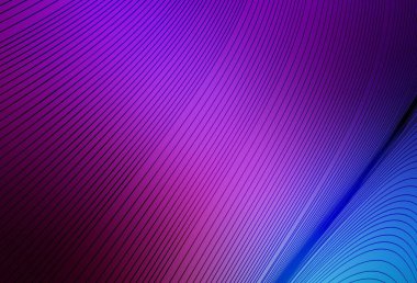 Açık Pembe, mavi çizgili vektör arkaplan. Eğri şekilli yepyeni renkli bir tasvir. Tasarımınız için basit şablon.