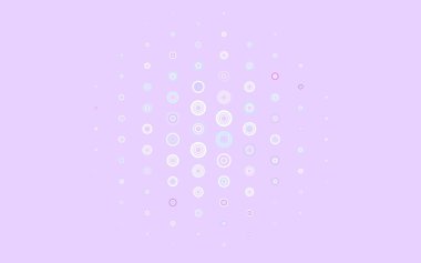 Açık pembe, daire şekilli mavi vektör düzeni. Bulanık yağmur damlaları olan soyut bir çizim. Poster ve web siteleri için tasarım.