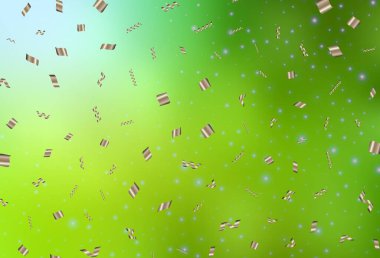 Açık yeşil, Xmas tarzında sarı vektör arkaplanı. Renkli Noel şeyleri ile soyut gradyan çizimi. Bir üniversite posteri için en iyi tasarım, afiş.