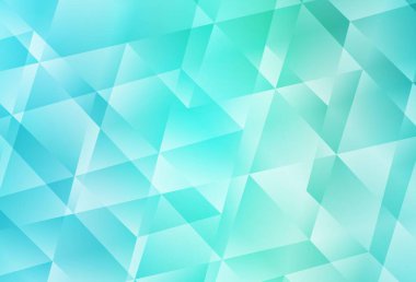 Açık yeşil vektör soyut mozaik arkaplan. Origami tarzında gradyan ile geometrik çizim. Broşürünüz için yepyeni bir tasarım..