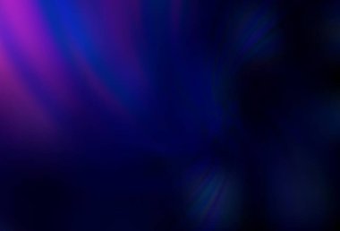 Koyu mor, pembe vektör parlak şablonu bulanıklaştırdı. Gradyan tasarımlı, soyut, ışıltılı çizimler. Marka kitabı için zarif bir arkaplan.