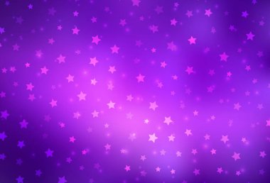 Açık Mor, pembe vektör desenli Noel kar taneleri, yıldızlar. Değişken kar taneleri olan renkli kar taneleri. Yeni Yıl web siteleri için desen.
