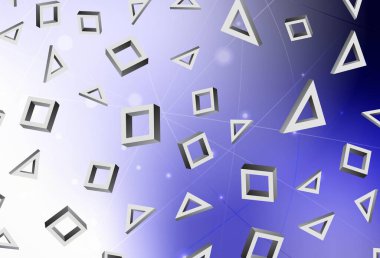 Açık Mor vektör deseni kare biçiminde. Soyut arkaplanda dikdörtgenler ve renkli gradyanlar. İniş sayfası için modern şablon.