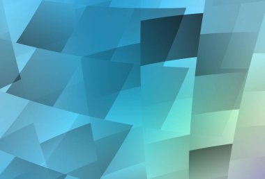 Açık mavi, dikdörtgen biçiminde yeşil vektör dokusu. Dikdörtgenleri ve kareleri olan güzel bir çizim. Reklamlar için desen.