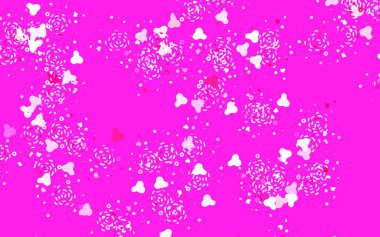 Açık Mor, rastgele şekilli pembe vektör deseni. Rastgele şekillerle soyut tarzda dekoratif tasarım. İşiniz için en iyi akıllı tasarım.