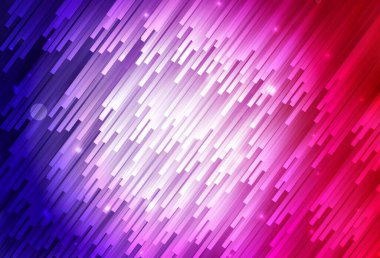 Koyu mor, renkli çizgileri olan pembe vektör dokusu. Çizgilerle modern geometrik soyut çizim. Reklamınız, posteriniz, afişiniz için en iyi tasarım.