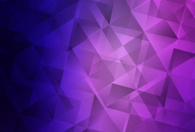 Açık Mor, pembe vektör üçgen mozaik arka plan. Origami tarzında gradyan ile geometrik çizim. Broşürünüz için yepyeni bir tasarım..