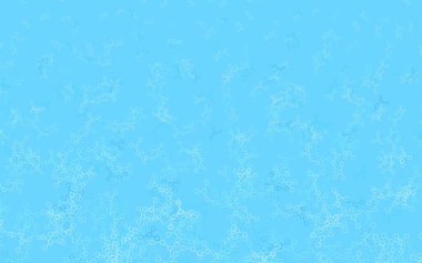 Yapay zeka verileriyle hafif BLUE vektör arkaplanı. Soyut şablondaki yapay zeka şekilleriyle parlayan illüstrasyon. Bilim için desen, geleceksel tasarımlar..
