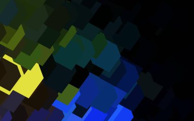 Koyu mavi, dikdörtgenli sarı vektör arkaplan. Dikdörtgenli soyut gradyan çizimi. İniş sayfası için modern şablon.