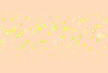 Açık yeşil, küreli kırmızı vektör deseni. Soyut arka planda bulanık kabarcıklar ve renkli gradyan. Duvar kağıtlarının dokusu için desen.