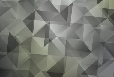 Açık gri vektör düşük poli düzeni. Soyut ve üçgenli renkli çizimler. İşiniz için en iyi üçgen tasarım.