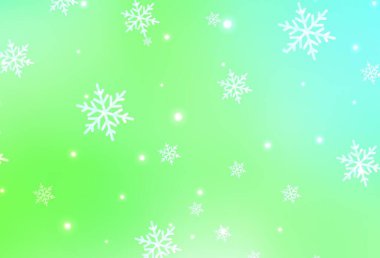 Karnaval tarzında açık yeşil vektör şablonu. Renkli Noel şeyleri ile soyut gradyan çizimi. Üniversitenin tanıtımı için akıllı tasarım.