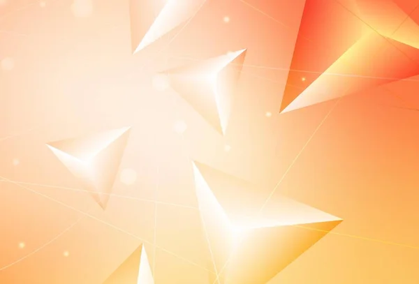 Світло Оранжевий Вектор Сяючий Трикутний Фон Блискуча Полігональна Ілюстрація Яка — стоковий вектор