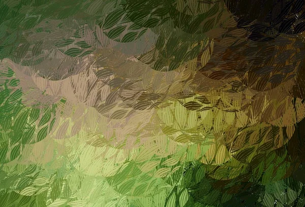 Verde Oscuro Textura Vectorial Amarilla Con Formas Abstractas Ilustración Con — Archivo Imágenes Vectoriales