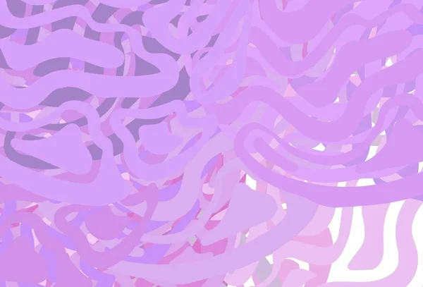 Светло Фиолетовый Векторный Фон Линиями Яркая Иллюстрация Состоящая Изогнутых Линий — стоковый вектор