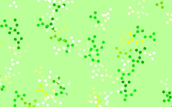 Ljusgrön Gul Vektor Struktur Med Artificiell Intelligens Koncept Glänsande Illustration — Stock vektor