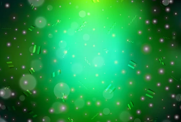 Темно Зелена Векторна Текстура Дисками Розмиті Бульбашки Абстрактному Тлі Барвистим — стоковий вектор