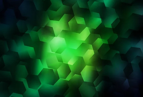 Verde Oscuro Vector Triángulo Textura Del Mosaico Muestra Geométrica Triangular — Vector de stock