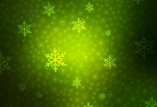 Fond Vectoriel Vert Foncé Dans Style Noël Illustration Abstraite Avec — Image vectorielle