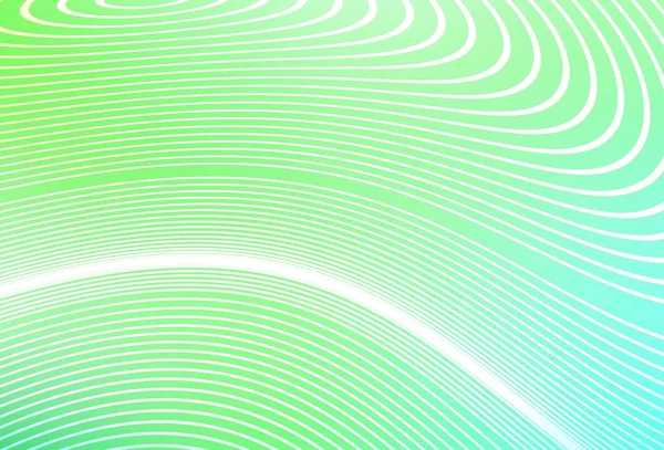 Light Green Vector Background Curved Lines Shining Illustration Which Consists — Stock Vector