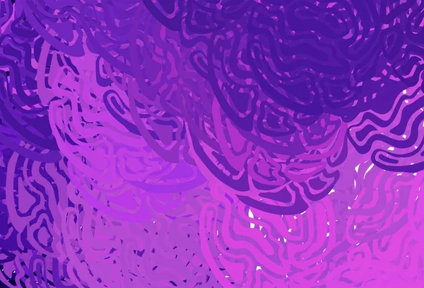 Light Purple Layout Vettoriale Rosa Con Linee Curve Illustrazione Colorata — Vettoriale Stock