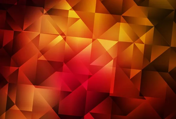 Dunkelroter Gelber Vektor Mit Dreieckigem Hintergrund Polygonale Abstrakte Illustration Mit — Stockvektor