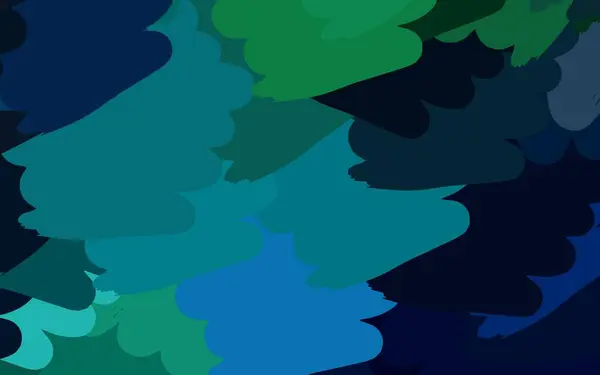 Темно Синий Зеленый Векторный Фон Цветами Красочные Хаотические Формы Градиентом — стоковый вектор