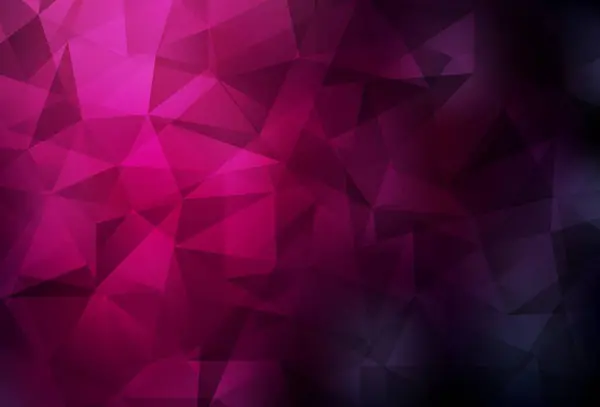 Dark Pink Vector Low Poly Background Polygonal Abstract Illustration Gradient — Stock Vector