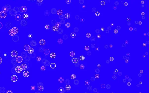 Světle Fialová Růžový Vektorový Vzor Kuličkami Rozmazané Bubliny Abstraktním Pozadí — Stockový vektor