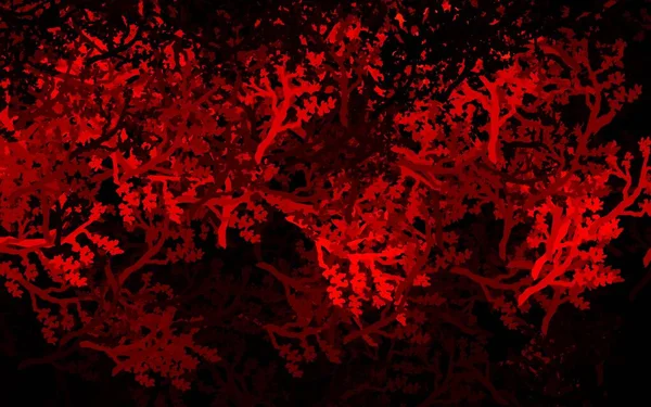 Vetor Vermelho Escuro Fundo Abstrato Com Árvores Ramos Ilustração Colorida —  Vetores de Stock