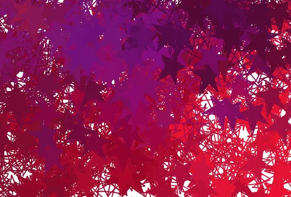 Темно Фиолетовый Розовый Векторный Фон Цветными Звездами Декоративная Сияющая Иллюстрация — стоковый вектор