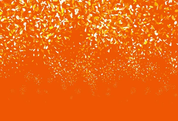 葉を持つライトオレンジベクトルドアパターン 葉とインドスタイルの鮮やかな装飾的なデザイン ウェブサイト バナーのためのテクスチャパターン — ストックベクタ