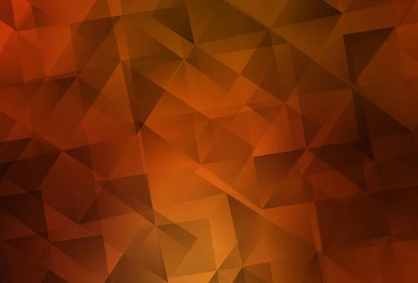 三角形のレイアウトを輝くダークオレンジベクトル グラデーションの折り紙スタイルで創造的な幾何学イラスト 背景のテクスチャパターン — ストックベクタ